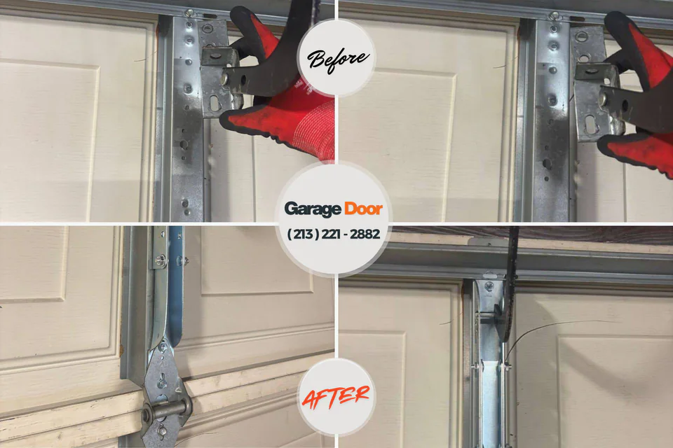 Before and after: garage door repair Crestwood, KY